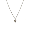 Diamond Charm Pendant, White Gold
