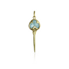 Stingray Charm, Blue Tourmaline