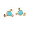 Turquoise and Diamond Studs