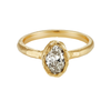 Oval White Diamond Solitaire Ring