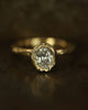 Oval White Diamond Solitaire Ring