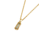 Baguette White Diamond Pendant Necklace