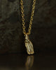 Baguette White Diamond Pendant Necklace