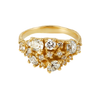 Old Cut Diamond Cluster Cocktail Ring