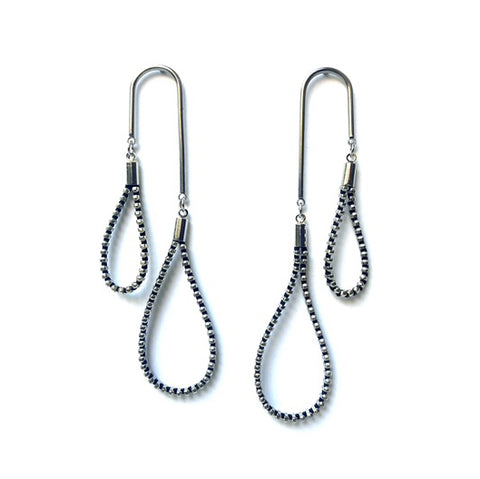 Chance of Rain Earrings, Silver
