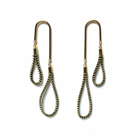 Chance of Rain Earrings, Gold