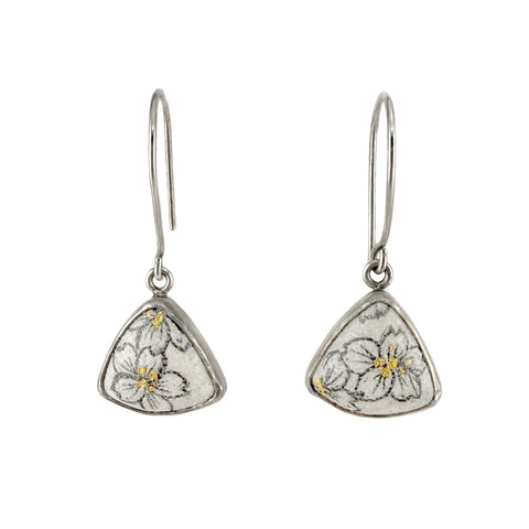 Trillion Cherry Blossom Earrings