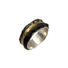 Double Antique Nail Ring with Gold Inlay