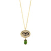 Snake & Tsavorith Garnet Droplet Necklace