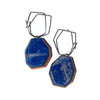 Geo G-Flat Dangle Earrings v2, Blue