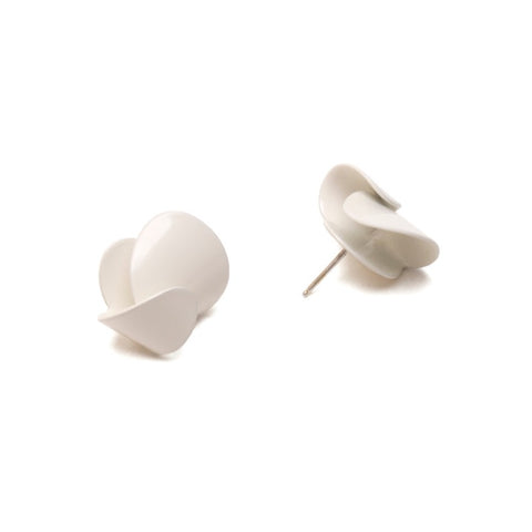 Folded Studs, Large, Cream