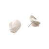 Folded Studs, Large, Cream