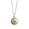 Cattails Circle Pendant, Gold