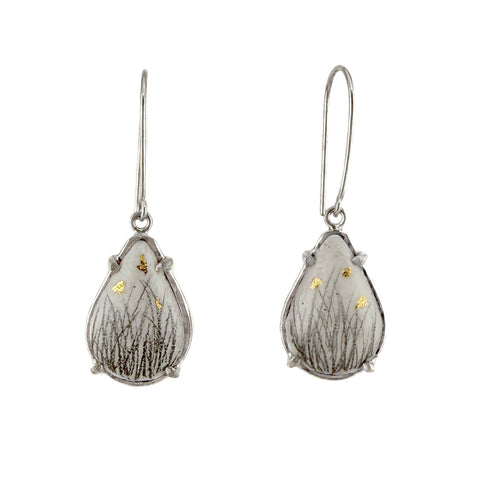 Teardrop Grass Earrings