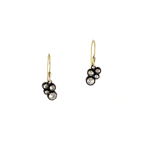 Inverted Diamond Cluster Earrings