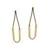 Long Loop Earrings, Gold