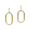 Oval Chain Tube Earring, Gold