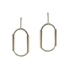 Oval Chain Tube Earring, Silver