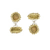 Cell Drop Earrings, Bronze