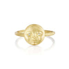 Gold Moonface Fluted Band Ring