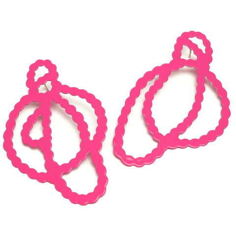 MAX Pearl Sketch Studs, XL, Pink