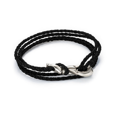 Pelican Clip Bracelet/Necklace, Silver, Black