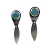 Silhouette Swing Earrings, Peruvian Chalcedony