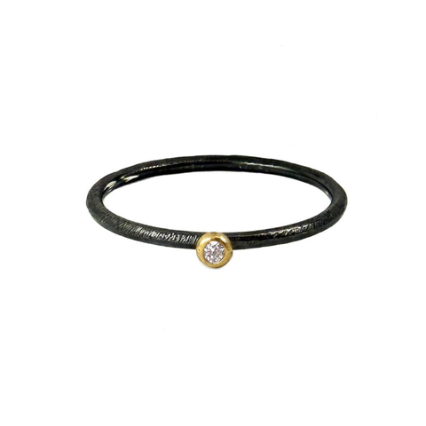 Single Dot Diamond Stacker Band