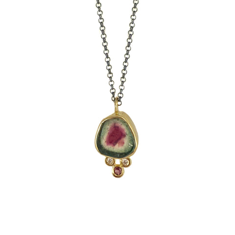 Watermelon Tourmaline Necklace