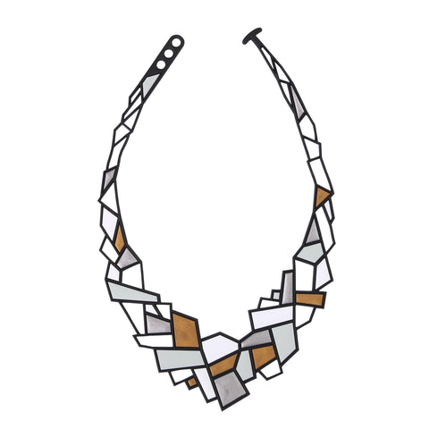 Prism Necklace, Silver & Gold
