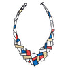 Prism Necklace, Blue & Red