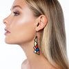 Prism Earrings, Blue & Red
