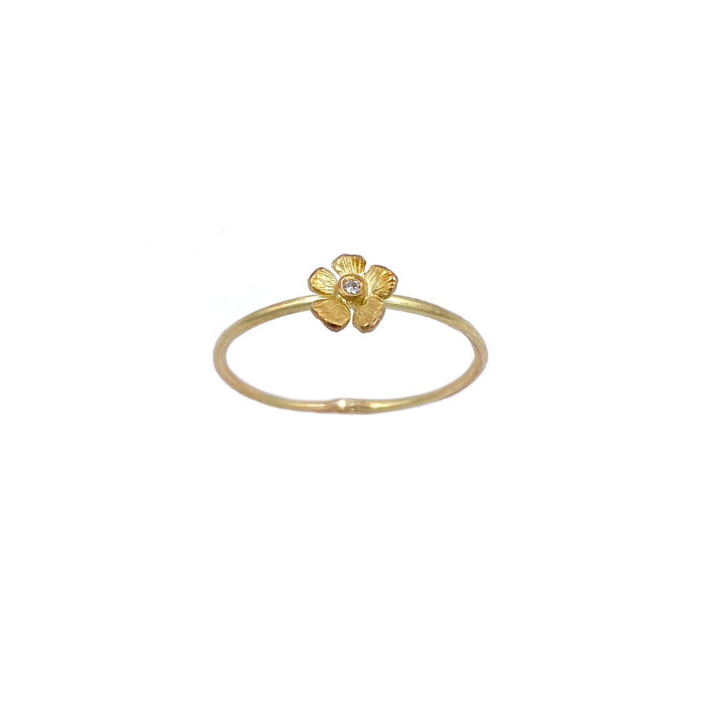Flower with Diamond Ring