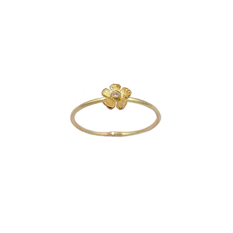 Flower with Diamond Ring
