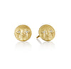 Gold Moonface Stud Earrings
