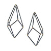 Crystalline Construction Earrings, Large, Multiple Colored Finishes
