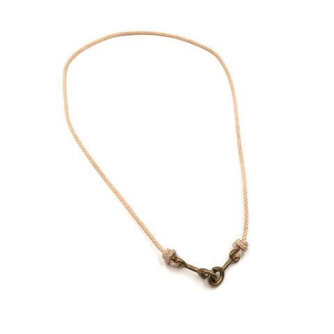 Sister Clasp Necklace, Natural Cord