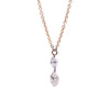 Floating Diamond Necklace, Double Marquise