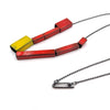 Tube Pendant Necklace, Red & Yellow