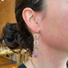 Sapphire Chain Link Earrings