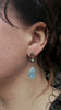 Diamond Dot & Aquamarine Earrings