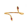 Serpentine Cuff, Gold, Ruby