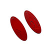 Oval Earrings, Red