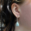 Small Teardrop Earrings, Cattails