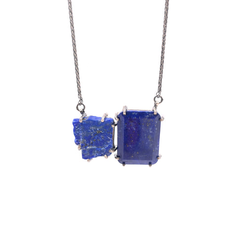 2 Stone Lapis Necklace