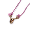 Sister Clasp Necklace, Cochineal Cord