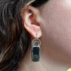 Double Arc Earrings, Apache Pyrite