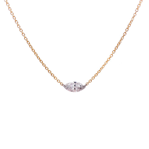 Floating Marquise Diamond Necklace