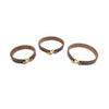 Cygnet Hook Bracelet, Bronze & Brown Leather