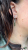 Detachable Crystal Huggie Earrings, Green Tourmaline